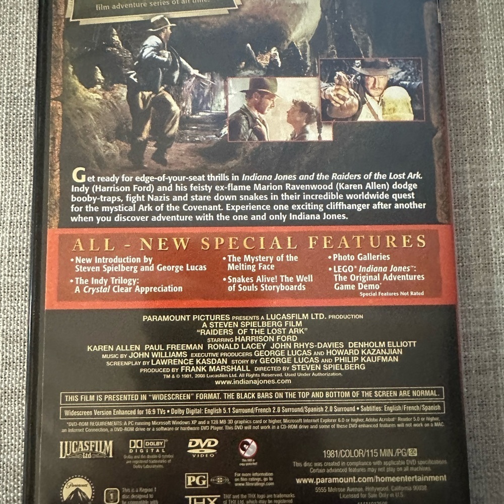 1981 - 2008 Indiana Jones The Complete Adventure Collection 4 DVD’s - Picture 6 of 12